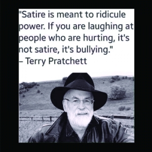 Terry Pratchett Satire Quote